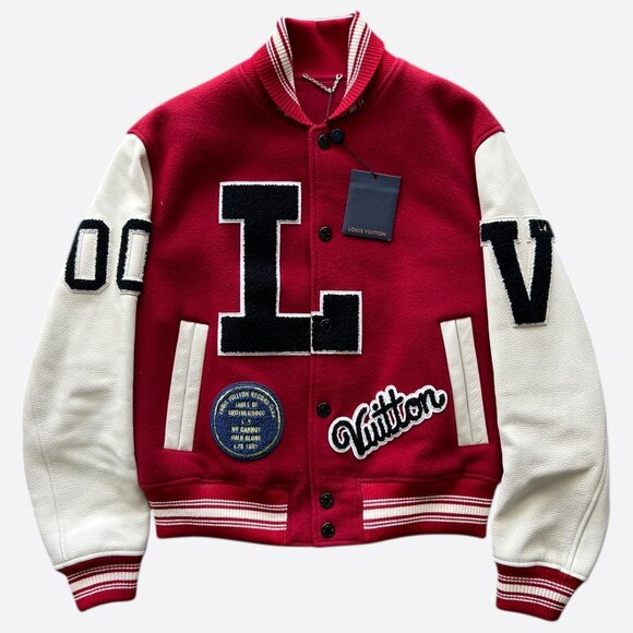 Louis Vuitton Other - Louis Vuitton Red & White Dreaming Varsity Jacket